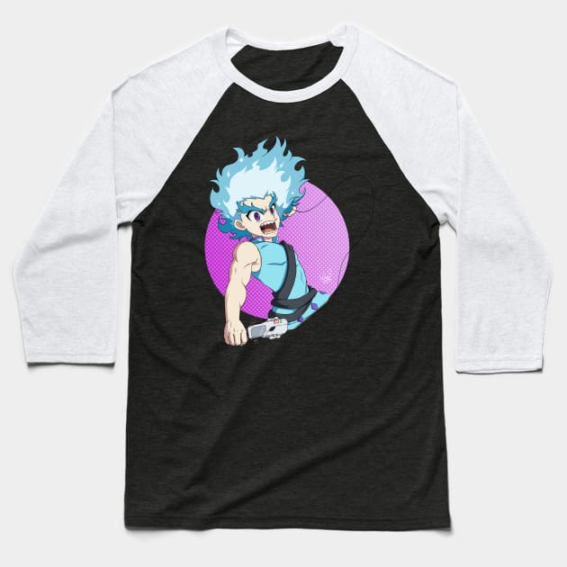 Lui Shirosagi launching (Beyblade Burst Turbo) Baseball T-Shirt by Kaw_Dev